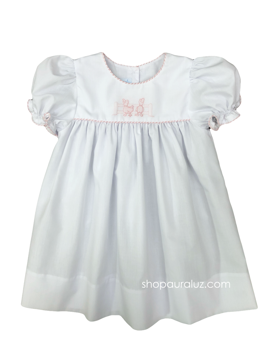 Auraluz Short Sleeve Dress, Pink Bow main image 1