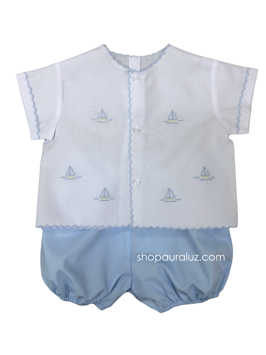 Auraluz Pink Knit Diaper Set with Ballerina Embroidery