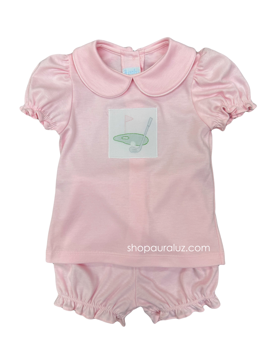 Auraluz Blue Knit Diaper Set with Plane Embroidery