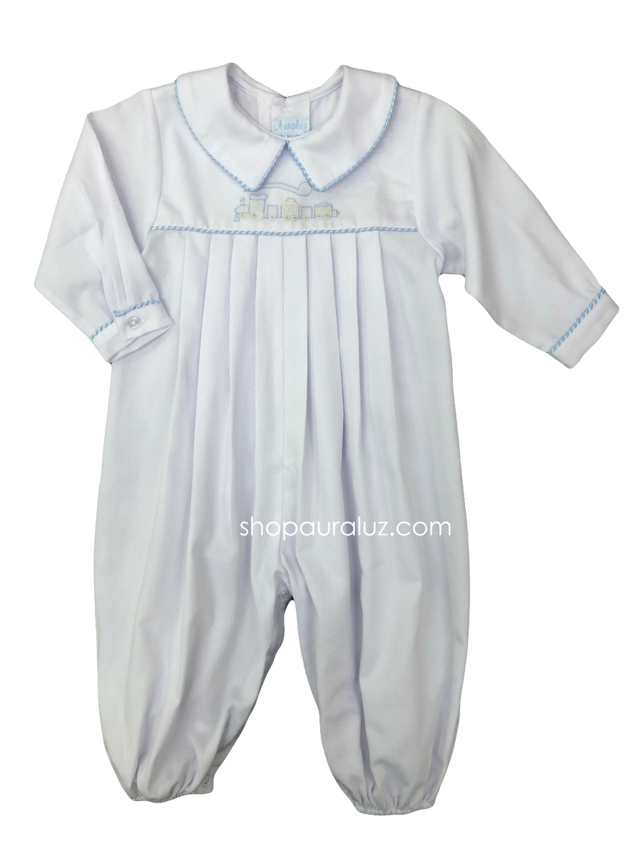 Auraluz Blue Knit Longall with Rocket Embroidery main image 1