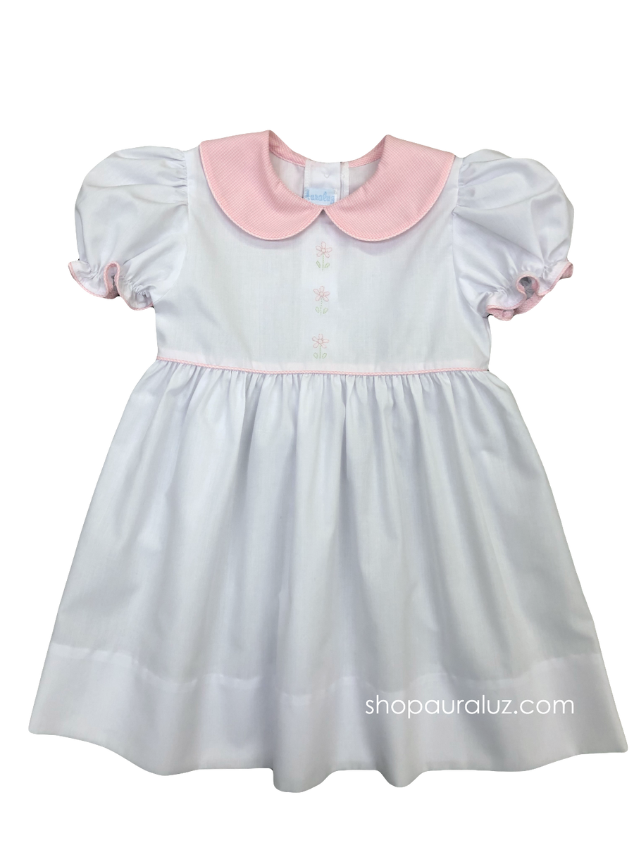 Auraluz Pique Dress with Red Tree Embroidery main image 1