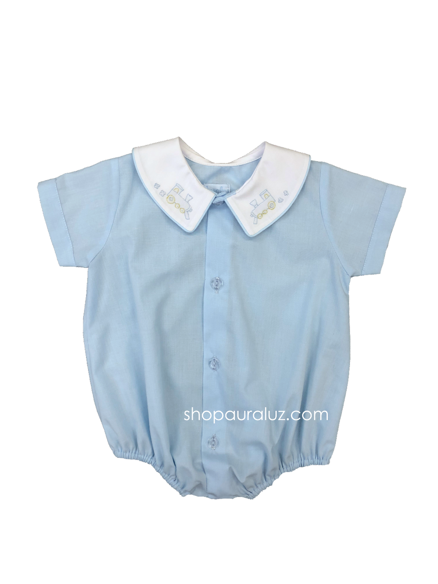 Auraluz Blue Check Anchor Boysuit