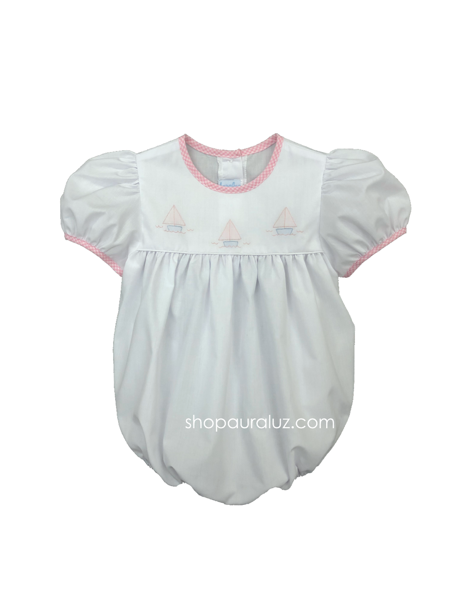 Auraluz Pink Check Flower Dress main image 1