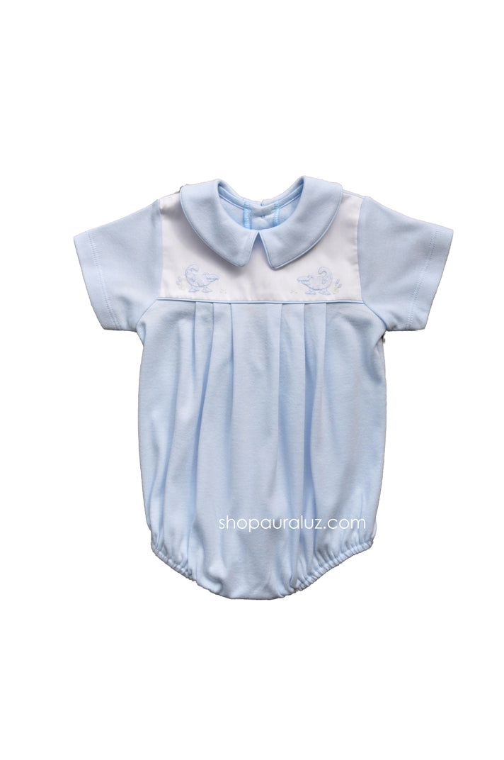 Auraluz Blue Knit Bubble with Frog Embroidery main image 1