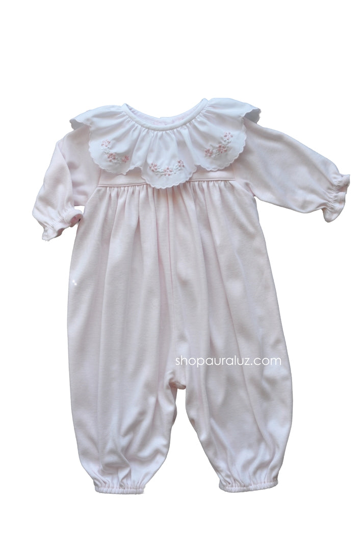 Auraluz Pink Pique Longall with White Trim main image 1