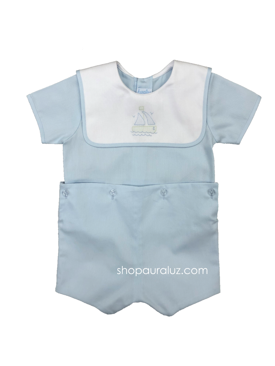 Auraluz Blue Pique Longall with Horse Embroidery