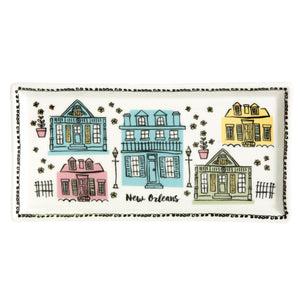 Creole Cottages Ceramic Tray