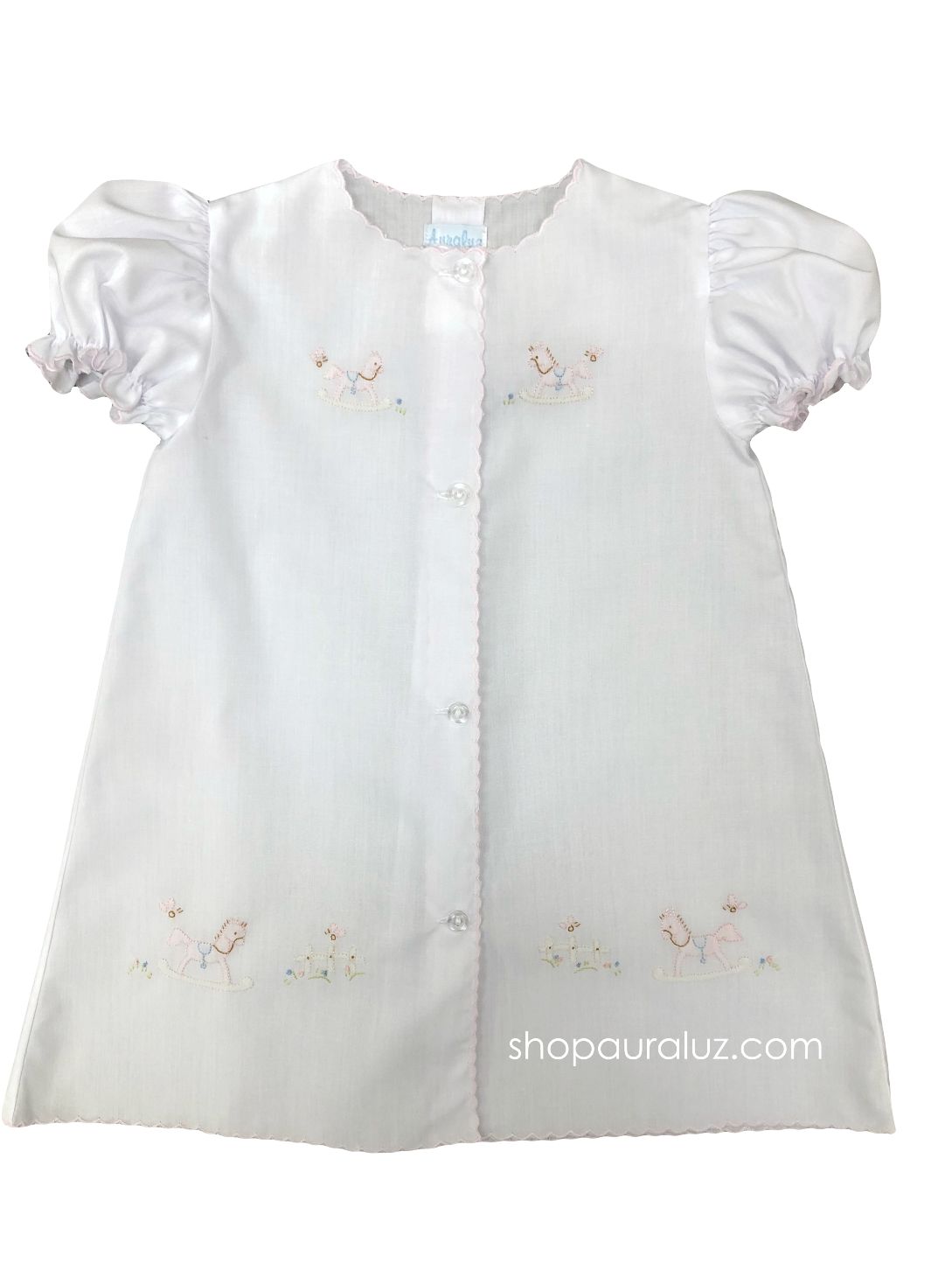 auraluz christmas dress Auraluz Girls White Dress with Christmas Bow Scallop Collar Mills Proper