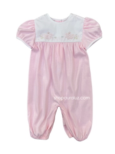 Auraluz Knit s/s Convertibag..Pink with embroidered puppy dogs