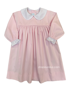 Auraluz Pique Dress..Pink with white p.p. collar