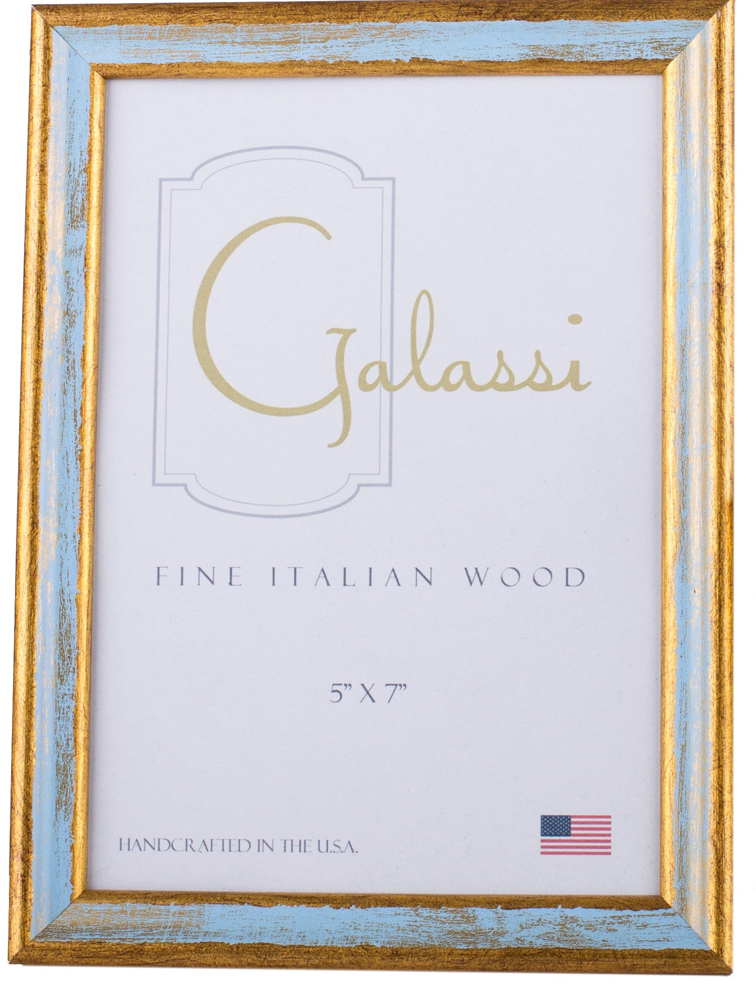 Blue and Gold Wood Frame