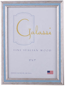 Galassi Silver and Blue Channel Wood Frame