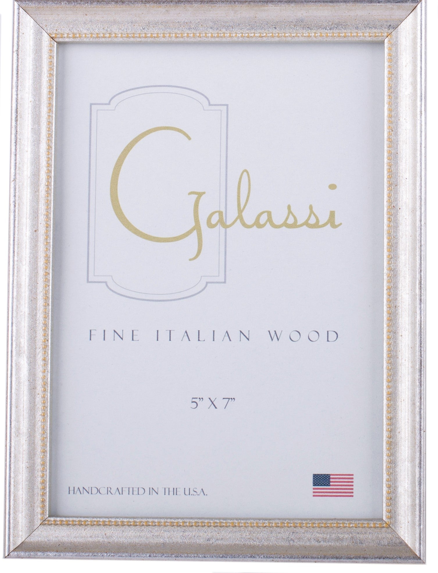 Galassi Vintage Silver Bead Wood Frame