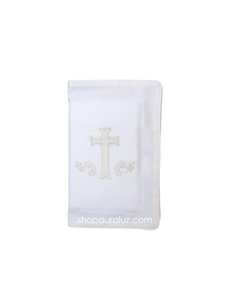 Auraluz Bible/Cover with piping trim and embroidered cross