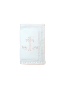 Auraluz Bible/Cover with piping trim and embroidered cross
