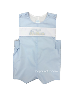 Auraluz Sleeveless Shortall..Blue with embroidered train