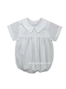 Auraluz Boy Bubble...White with white binding and embroidered crosses