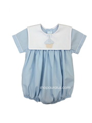 Auraluz Boy Bubble..Blue with embroidered cupcake. STORE EXCLUSIVE!