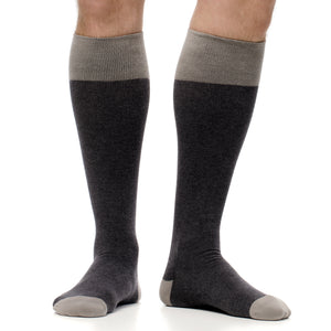 Heathered Collection: Dark & Light Grey (Cotton) compression socks