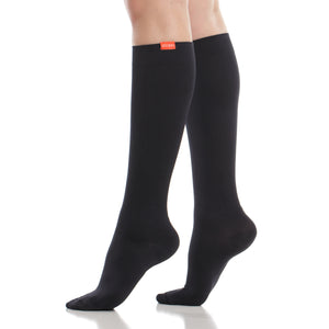Solid: Black(Moisture-wick Nylon) compression socks