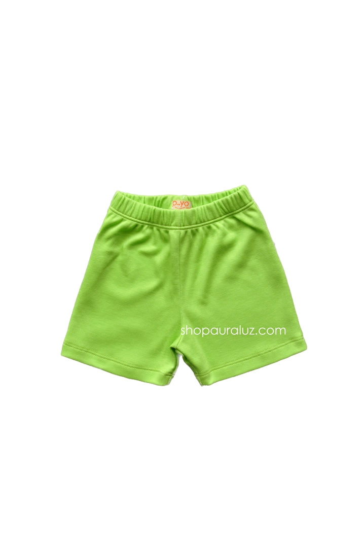 p..yo Knit Shorts-Lime